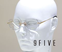 9five VILLA Black & 24k Gold クリアレンズメガネ - メルカリ