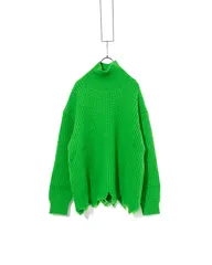 08sircus　ゼロエイトサーカス　Wool broken knit high neck sweaterウールブロークンニット S24AW-KN04のサムネイル