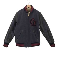 キャリー CALEE ウール ワッペン レザー切替 スタジャン メンズ JPN：L 