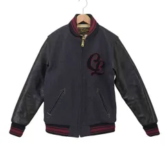 キャリー CALEE ウール ワッペン レザー切替 スタジャン メンズ JPN：L 