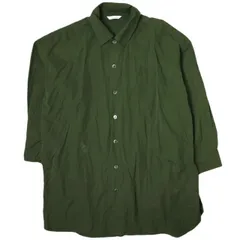 ARTS&SCIENCE アーツアンドサイエンス 21AW 日本製 Bukly Bal Collar Shirt コットンシルク オーバーサイズシャツ 0213-U6125-2034 2 Old Forest Green 長袖 トップス g15292のサムネイル