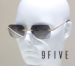 9five VILLA Black & 24k Gold クリアレンズメガネ - メルカリ