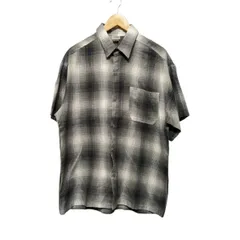 Cal Top キャルトップ 半袖シャツ オンブレチェック グレー ホワイト USA製 サイズ S