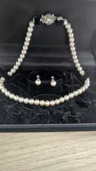 イミテーション　パール　ネックレス　イヤリング　セット