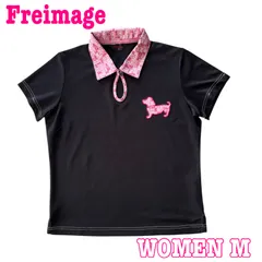 Freimage フリメージュ 半袖 ドッグワッペン 速乾性 ストレッチ ゴルフ ポロシャツ Mのサムネイル