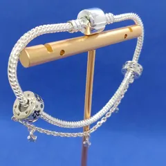 ☆ シルバー ブレスレット 星 スター キラキラ チャーム チェーン アクセサリー 18cm 超 可愛い プレゼント ギフト // B-2