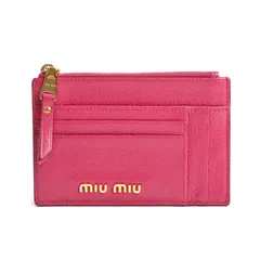 むぎ　miumiu ミュウミュウ マドラスラブ カードケース ケース miu miu（ミュウミュウ） マドラス ラブ カードケース 5MF001 ピンク