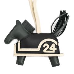 エルメス ロデオチャーム ロベオ24 PM グレー ブラック 黒 美品 希少 
