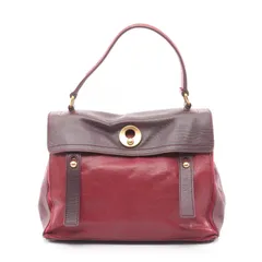 イヴ・サンローラン YVES SAINT LAURENT ハンドバッグ ミューズトゥバッグ ボルドー レザー ミューズ ハンドバッグ レディース Used B