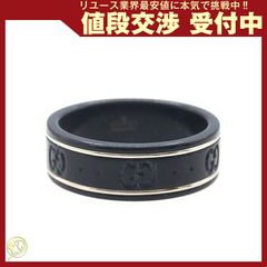 GUCCI GGマークアイコン ブラックセラミック リング 木子洋愛用 17号