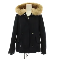 ザラウーマン ZARA WOMAN マウンテンパーカー ジャケット ジップアップ フェイクファー フード付き M 紺 /YM ■ECE003のサムネイル