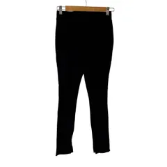  UNIQLO ユニクロ リブレギンスパンツ（レディース）Mサイズ ブラック スリット入り 221-419465【B102】