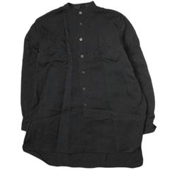 orSlow リネンスタンドカラーシャツ 黒 オーバーサイズ - メルカリ