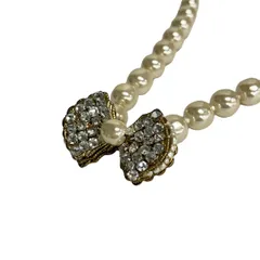 miriam haskell(ミリアム ハスケル) チョーカー - アイボリー×ゴールド×クリア リボン