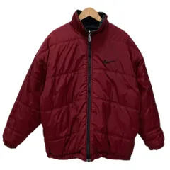 ナイキ NIKE 白タグ 00s リバーシブル 中綿 ジャケット レッド XLサイズ 201MT-5483