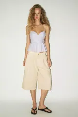 ザラ ストライプ ノースリーブ トップス