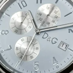 D＆G TIME ５ATM クロノグラフ 腕時計 ホワイト シルバー 動作未確認 管理番号KKVKSKO06のサムネイル