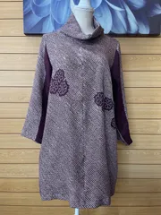 着物リメイク 絞り ロールカラー チュニック