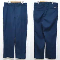 90s W36 L32 DICKIES ワークパンツ 874 NAVY USA製