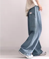 【送料無料】ジーンズ デニム デニムパンツ 「JaVa ジャバ別注」履くたびキュン。メンズライク ペインター ツイル ＆ ワイド デニム パンツ