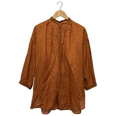 IENA LA BOUCLE (イエナラブークル) コットンシルクローンウエストマークオーバーシャツ オレンジ FREE