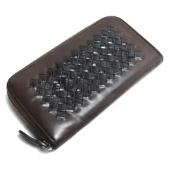 BOTTEGAVENETA ボッテガヴェネタ 長財布 ラウンドファスナー ブラウン メンズ 中古