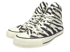 CONVERSE (コンバース) ALL STAR 100 ANIMALS HI ZEBRA アニマル ゼブラ ハイカットスニーカー 1SC230 24cm US5 白×黒 レディース/028