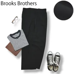 【定番】 ブルックスブラザーズ Brooks Brothers ストレッチ ウール ストレート フレアレッグ ドレス スラックス パンツ トラウザー 13 黒 フォーマル ビジネス レディース ♪