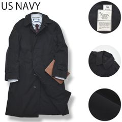 70s ビンテージ US NAVY USN ステンカラー コート ミリタリー 黒 