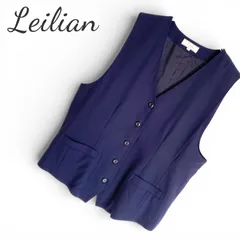 Leilian レリアン ネイビー レディース トップス ベスト ジレ ノースリーブ オフィス スーツ ビジネス 事務服 フォーマル【11号サイズ】Lサイズ相当 1064KZ