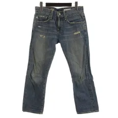 セオリー Theory デニム パンツ ジーンズ ダメージ加工 25 インディゴ 251209E ■GY43