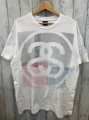  STUSSY ステューシー半袖Tシャツ ホワイト 袖シミ考慮 コットン