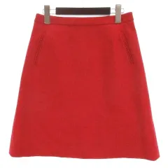 マッキントッシュフィロソフィー MACKINTOSH PHILOSOPHY スカート ウール ミディ丈 38 レッド 251111E