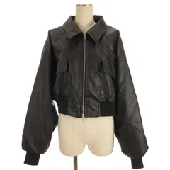 ヘザー Heather フェイクレザー ジャケット ショート丈 ブラック F ■FF