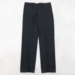 visvim　ヴィズヴィム　ワークパンツ　シンチバック　ストライプ　ウール　リネン　モヘヤ　シルク　ブラック　日本製　メンズ　２　b00618のサムネイル