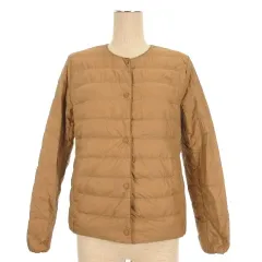 ユニクロ UNIQLO ウルトラライト ダウンジャケット ベージュ M 260129E ■GY35