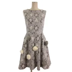 チェスティ Chesty ワンピース ノースリーブ 刺繍 グレー 0 ■TC