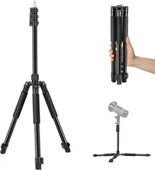 NEEWER ライトスタンド 撮影用スタンド アルミ製 1.5-6.4ft/47-195cm 伸縮可能 逆向き折り畳み 1/4"ネジ付き 撮影三脚スタンド 軽量 ポータブル スマホ/ストロボライト/ビデオライト/リングライト R3 41のサムネイル