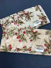 【未使用シール付】renoma レノマ ハンカチ 2枚セット ボタニカル 綿