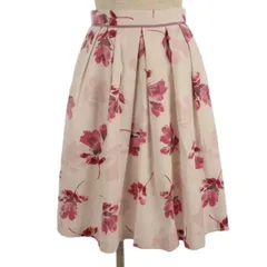 アプワイザーリッシェ Apuweiser-riche 花柄 スカート ひざ丈 ピンク 1 ■TC