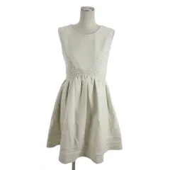 ジルスチュアート JILL STUART ノースリーブ ワンピース ひざ丈 2 アイボリー ■TC