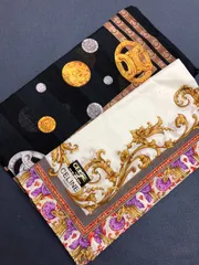 【1枚シール付】CELINE セリーヌ ハンカチ 2枚セット マカダム柄