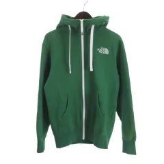 ザノースフェイス THE NORTH FACE ジップ パーカー ロゴ  裏起毛 S グリーン ☆AA★