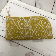 ハンドメイド　ミナペルホネン　シンフォニーのL字お財布ポーチ