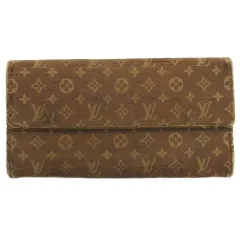 ルイヴィトン LOUIS VUITTON ミニラン ポルトフォイユサラ 長財布 ウォレット M95234 エベヌ 260213E ■GY12