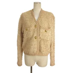 ミラオーウェン Mila Owen 25SS ニットツイードショートジャケット 1 ベージュ 09WNJ251183