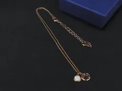 ■美品■ SWAROVSKI スワロフスキー 5564908 タリア ダブル ネックレス ペンダント アクセサリー レディース ゴールド系 FV7916