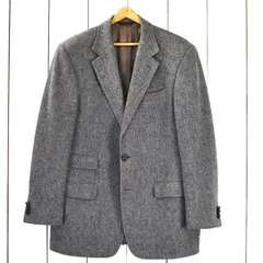 ブルックスブラザーズ BROOKS BROTHERS くるみボタン 2つボタン シングル ツイードジャケット L グレー 袖口3つ釦 17082-42 / 6TB030 【送料無料】【中古】【メンズビジネス】202602