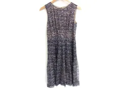 ■極美品■ CHANEL シャネル P40600V29399 シルク100% 総柄 ノースリーブ ワンピース 36 洋服 レディーズ ブラウン系 FM7962のサムネイル