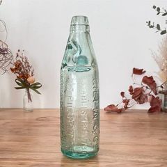 戦前 六角 ラムネ瓶 エンボス レトロ瓶 昭和レトロ アンティーク